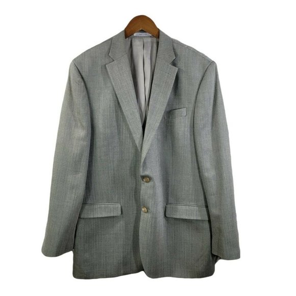 Ralph Lauren 42L Silk Wool Sport Coat Blazer Jacket Micro Tweed grey mens